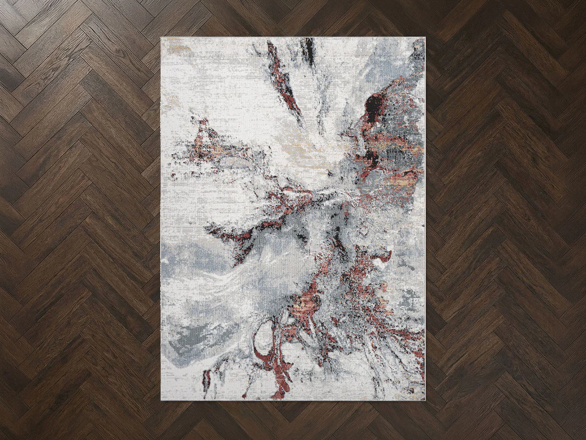 Tapis poils ras ORION motif abstrait - Image 2
