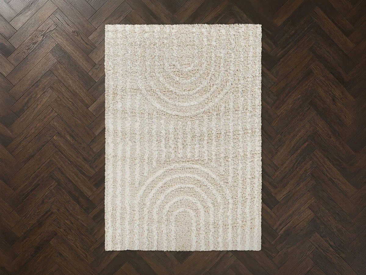Tapis poils longs KIMU motif abstrait - Image 2
