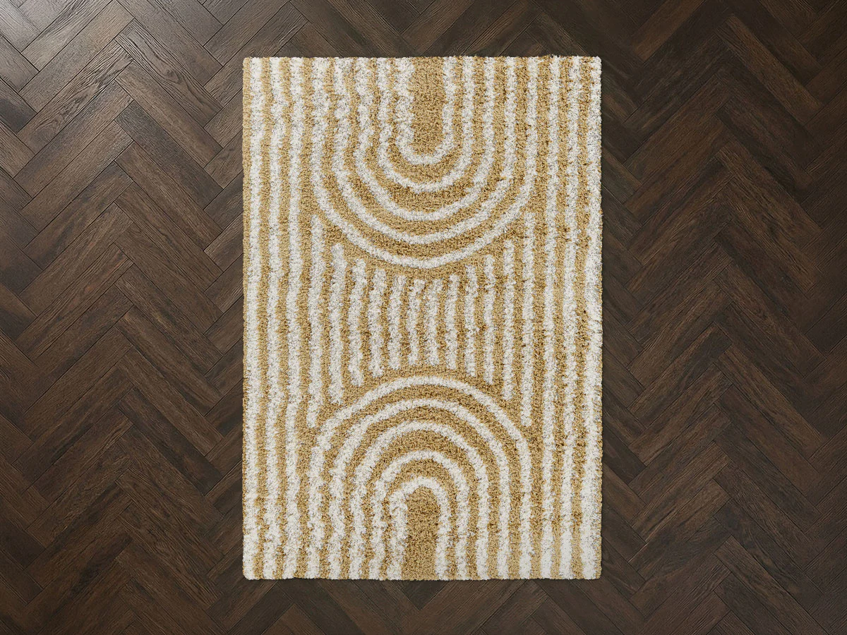 Tapis poils longs KIMU motif abstrait - Image 3