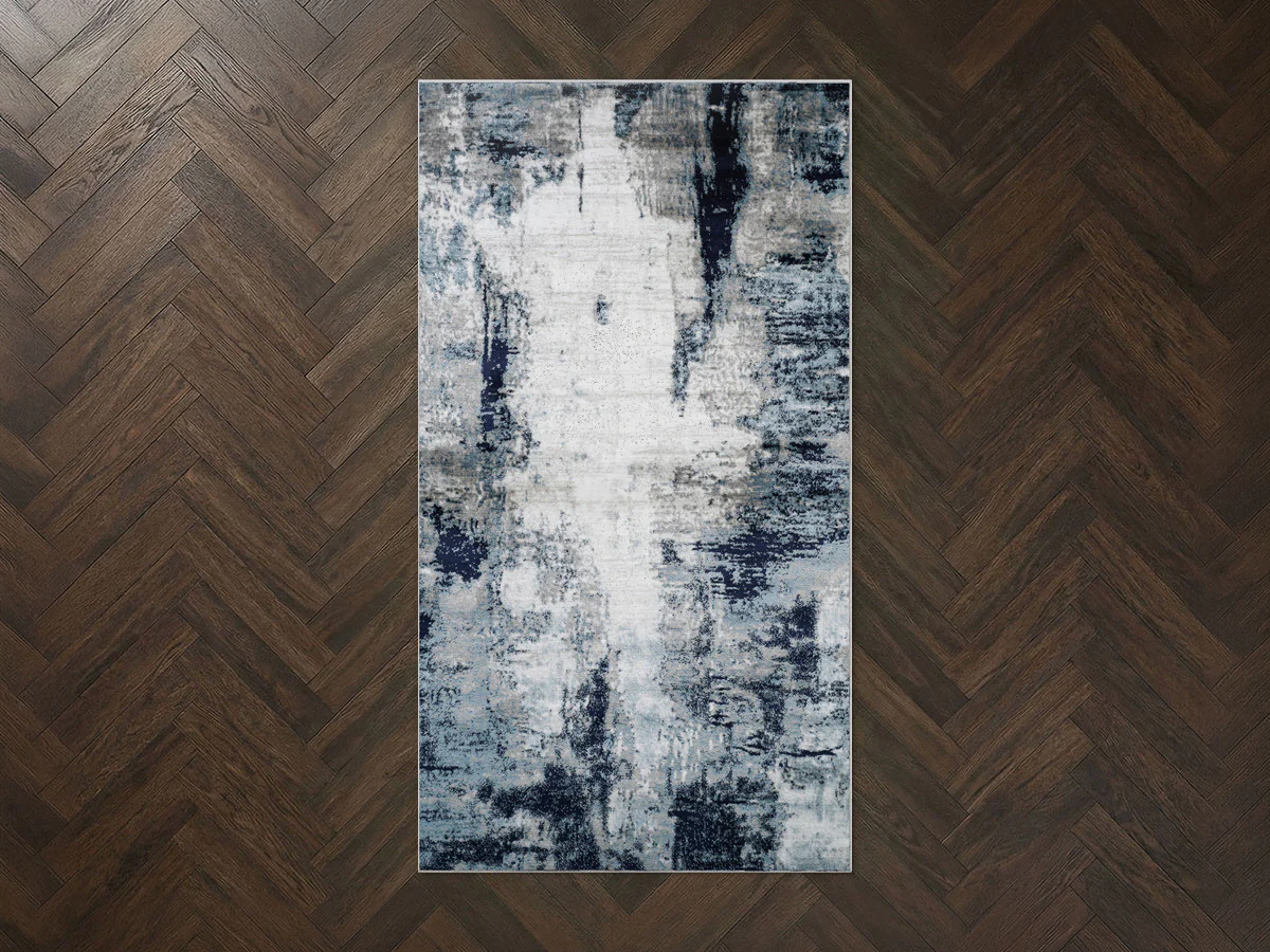 Tapis de couloir poils ras AMNA motif abstrait