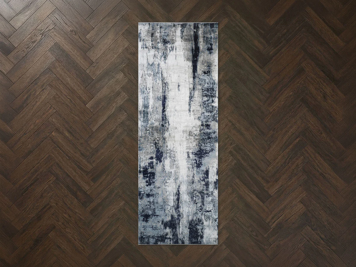 Tapis de couloir poils ras AMNA motif abstrait - Image 2