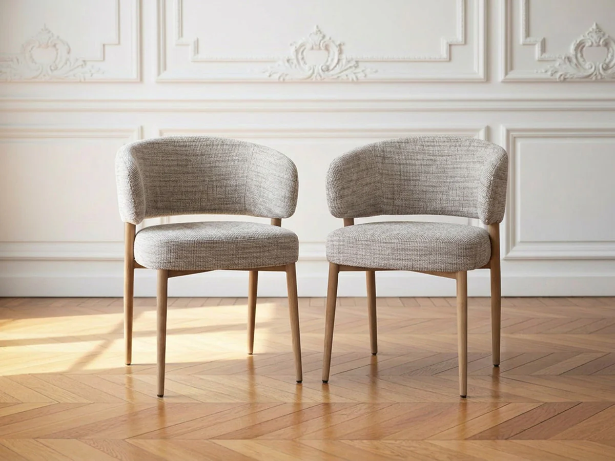 Lot de 2 chaises RHEA tissu texturé - Image 2