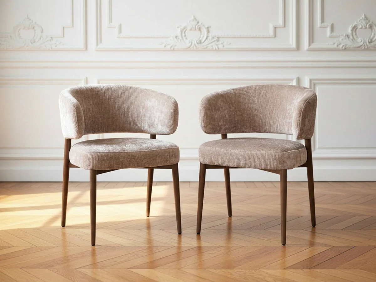 Lot de 2 chaises RHEA tissu texturé - Image 3