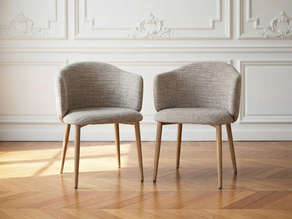Lot de 2 chaises LETO tissu texturé - Image 2