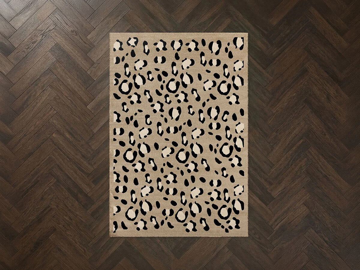 Tapis poils ras CHEETAH motif léopard