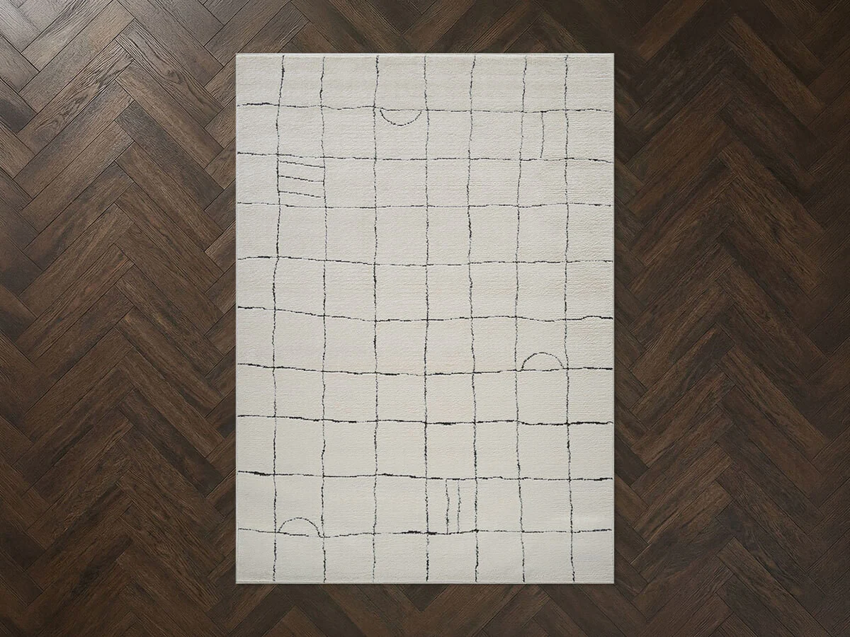Tapis poils courts KHEO motifs graphique