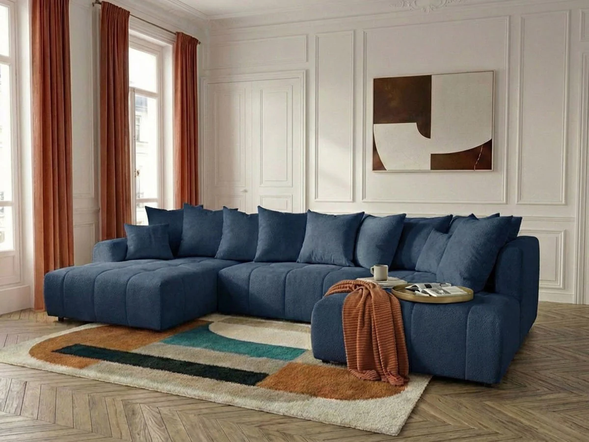 Canapé panoramique convertible ROXELANE tissu chiné - Image 10