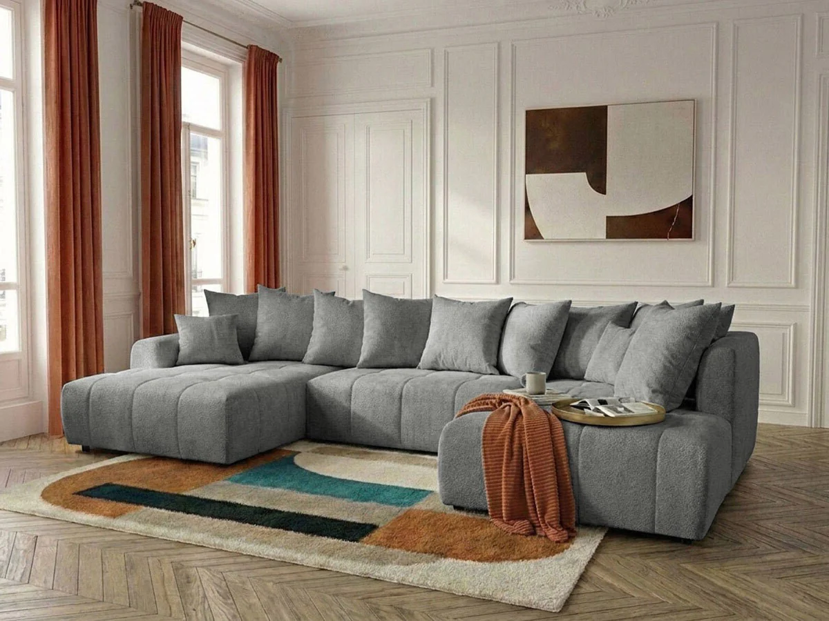 Canapé panoramique convertible ROXELANE tissu chiné - Image 12