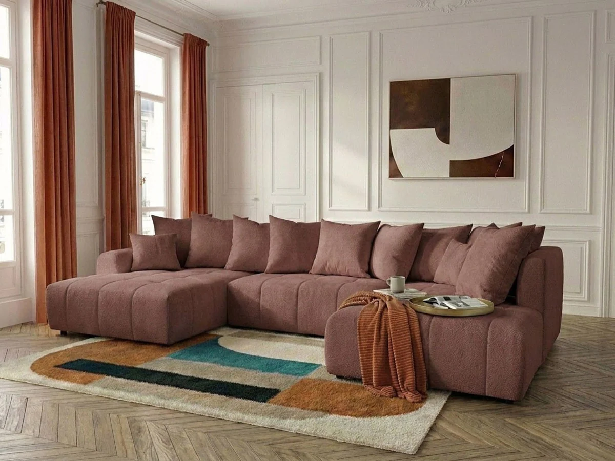 Canapé panoramique convertible ROXELANE tissu chiné - Image 16