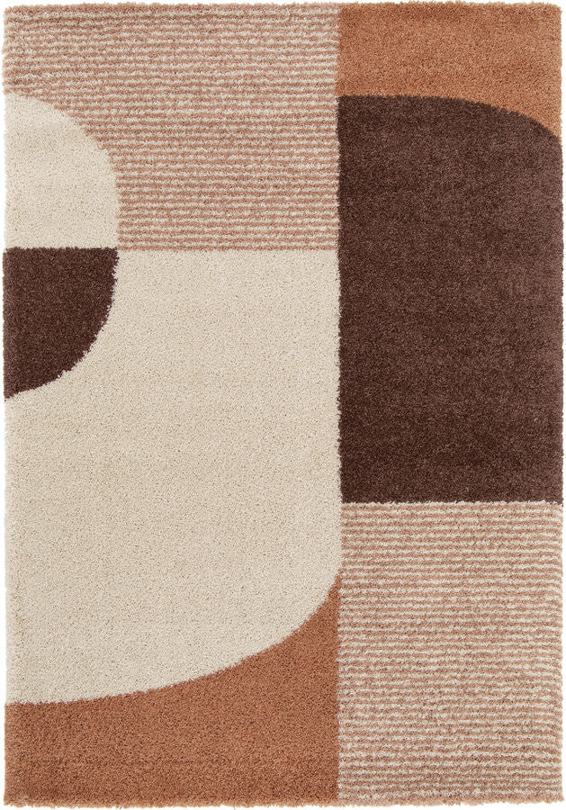 Tapis poils longs SORELLA motif graphique