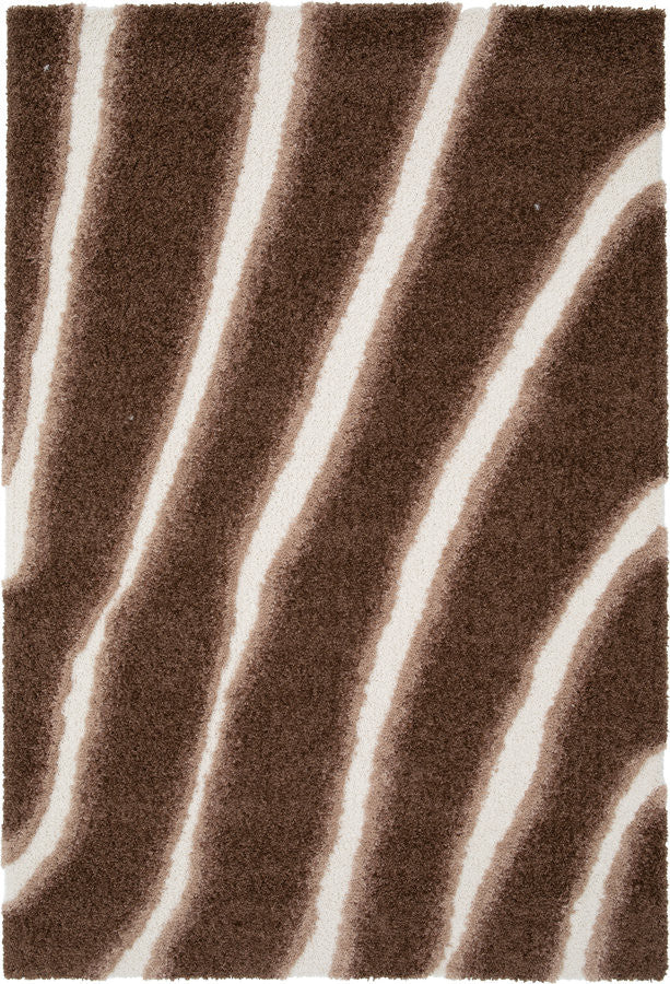 Tapis poils longs TIRASU motif abstrait