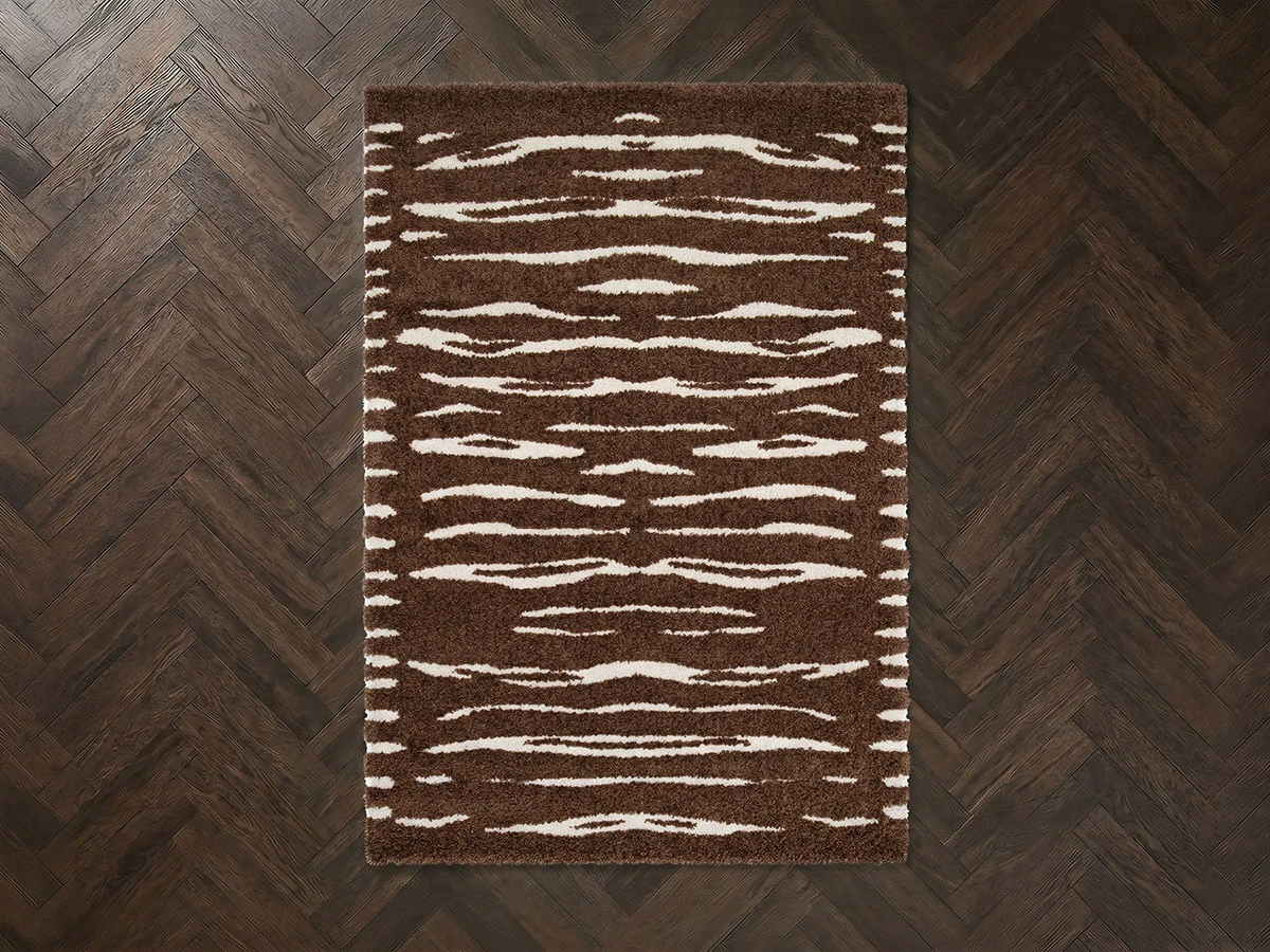 Tapis poils longs TAVARO motif abstrait - Image 2