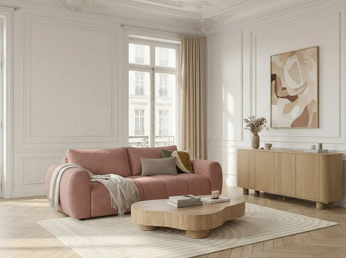 Canapé droit convertible ouverture express 3 places FUJI  tissu lisse - Image 9